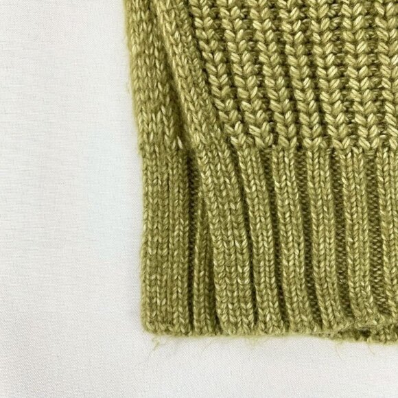 RUBY MOON GREEN KNIT ZIPPED MOCK NECK LONG SLEEVE SWEATER DRESS - S - Picture 10 of 11